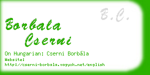 borbala cserni business card